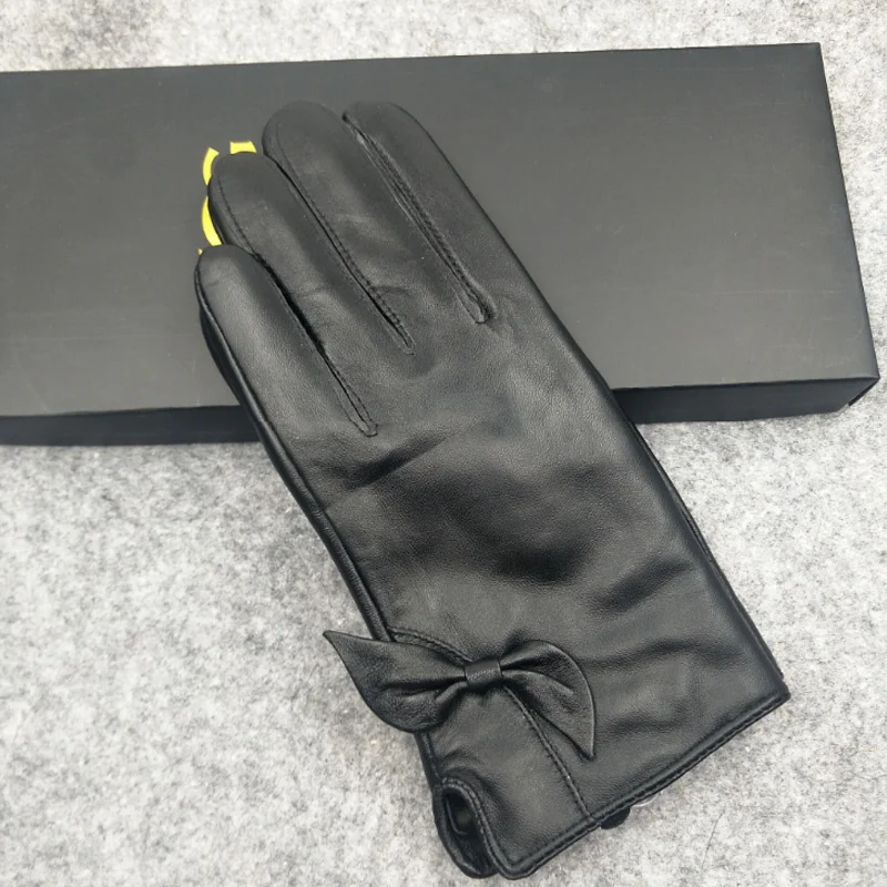 

Женские осенне-зимние перчатки из овчины, с натуральным мехом