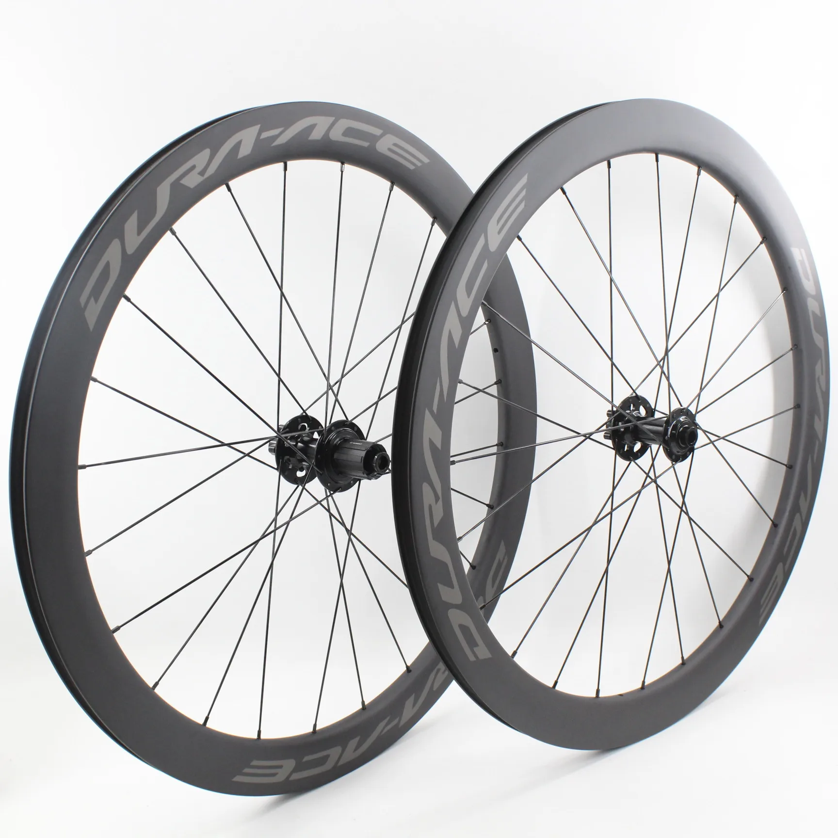 

New 700C Road Bike Matt UD Full Carbon Fibre Wheelset Thru Axle Disc Brake Center Lock Tubular Clincher Tubeless Rims farsports