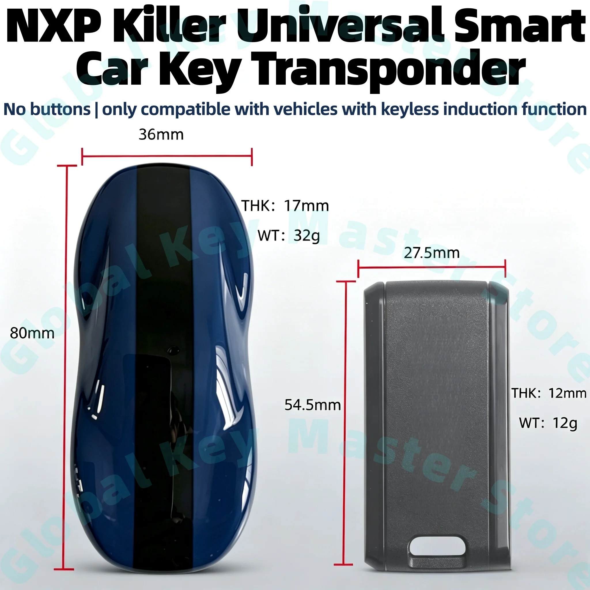 Фото Универсальный смарт-ключ Nxp Killer для автомобиля, без кнопок, поддерживает только автомобили с функцией считывания ключа, позволяет владельцу самостоятельно привязать ключ. №1