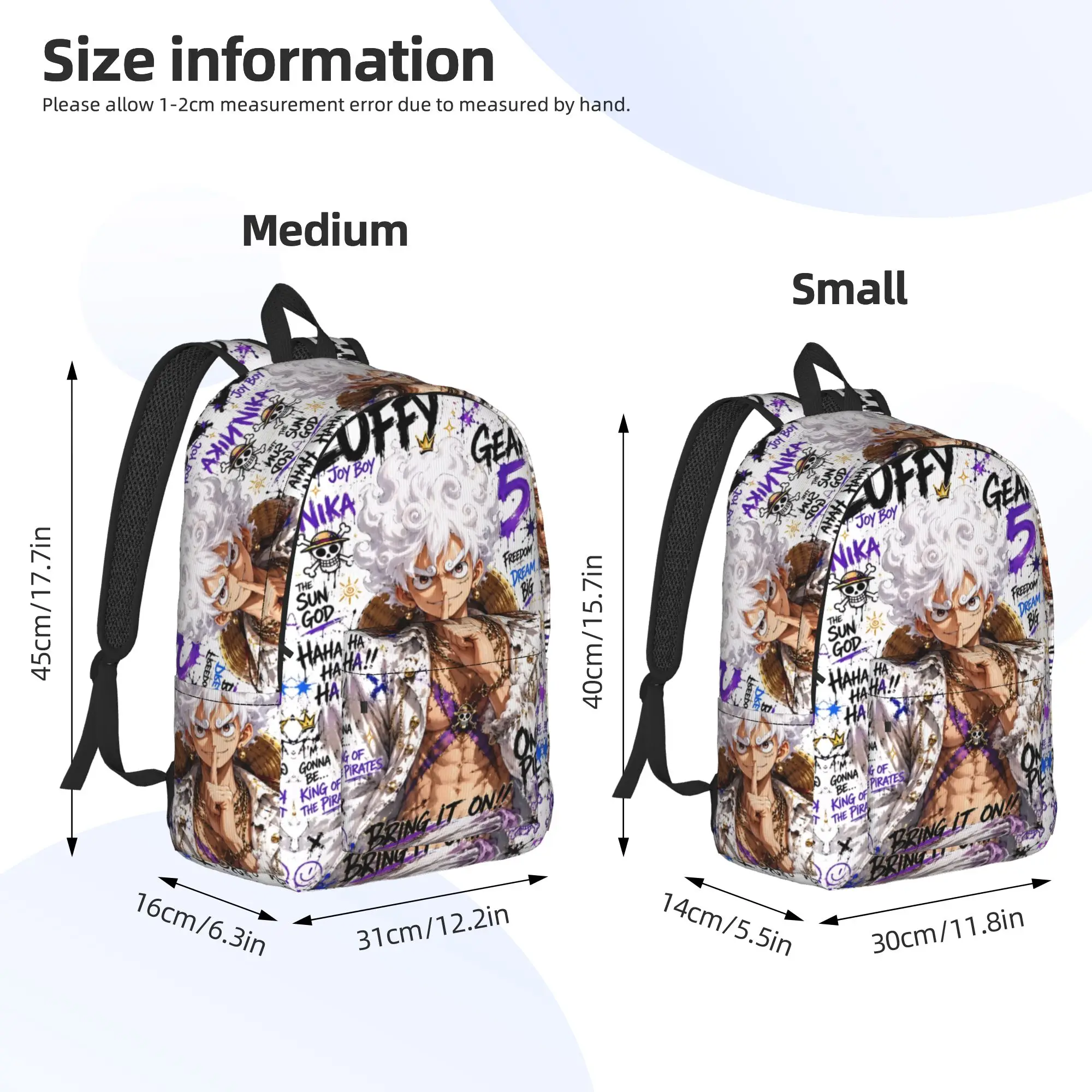Фото Модный рюкзак Fashion One Piece Luffy Gear 5 Graffiti: крутой, ретро, моющийся, для кемпинга №3