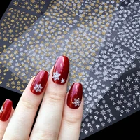 12pcs snowflake nail art stickers 3d christmas designs adhesive sliders for nails foil decals manicure decorations trtysmy 1