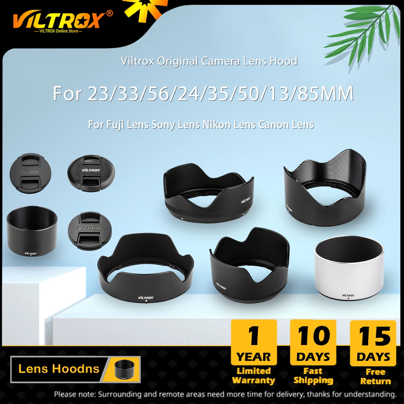 

Viltrox 23 мм 33 мм 56 мм 13 мм 85 мм 24 мм оригинальная бленда для объективов Fuji Fujifilm X Sony E Mount Nikon Z Mount Canon Lens