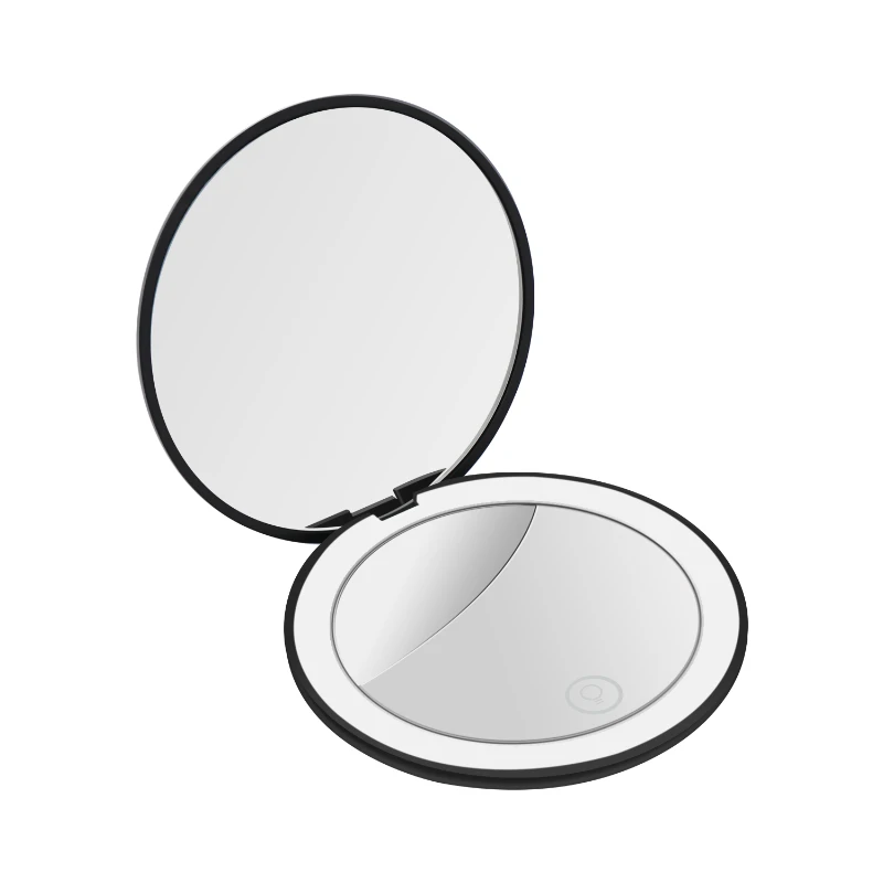 

Kids Adult Led Rechargeable Compact Mirror10x Magnification Compact Travel Makeup Mirror Folding Handheld Mirror Touch Switch