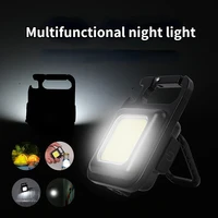portable mini led flashlight work light pocket flashlight keychains usb rechargeable for outdoor camping small light corkscrew