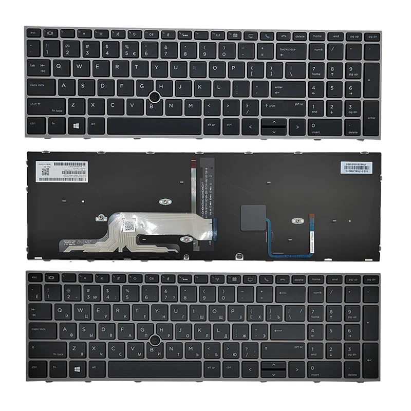 

XIN US Russian Keyboard For HP Zbook 15 G5 Zbook 17 G5 Zbook15 g5 Zbook17 g5 Laptop English Backlit With Point RU