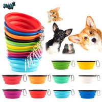1000ml large pet bowl collapsible silicone cat food bowl outdoor travel folding portable dish puppy water bowl for dog feeder