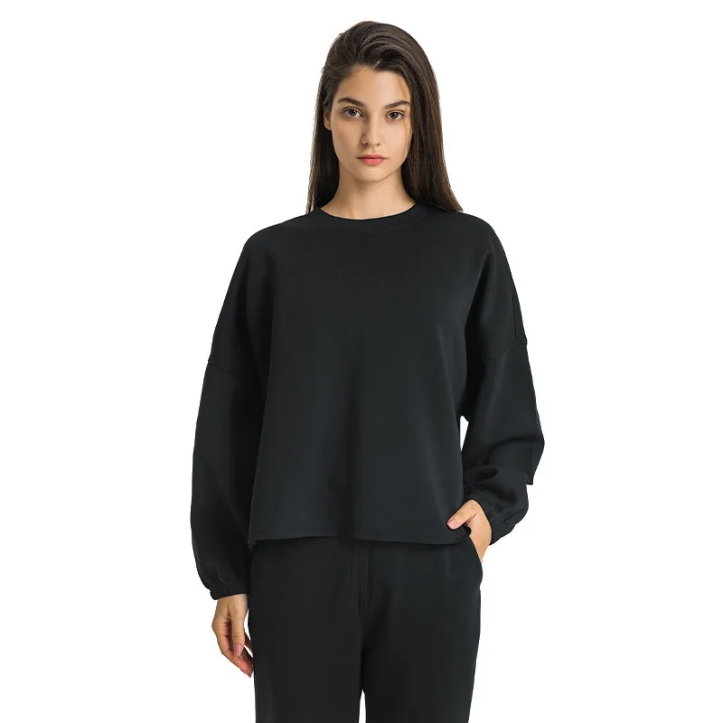 

Loose Color Casual Pants Women's New Winter Solid Coat And Autumn Sports Sweater Suit Fitness