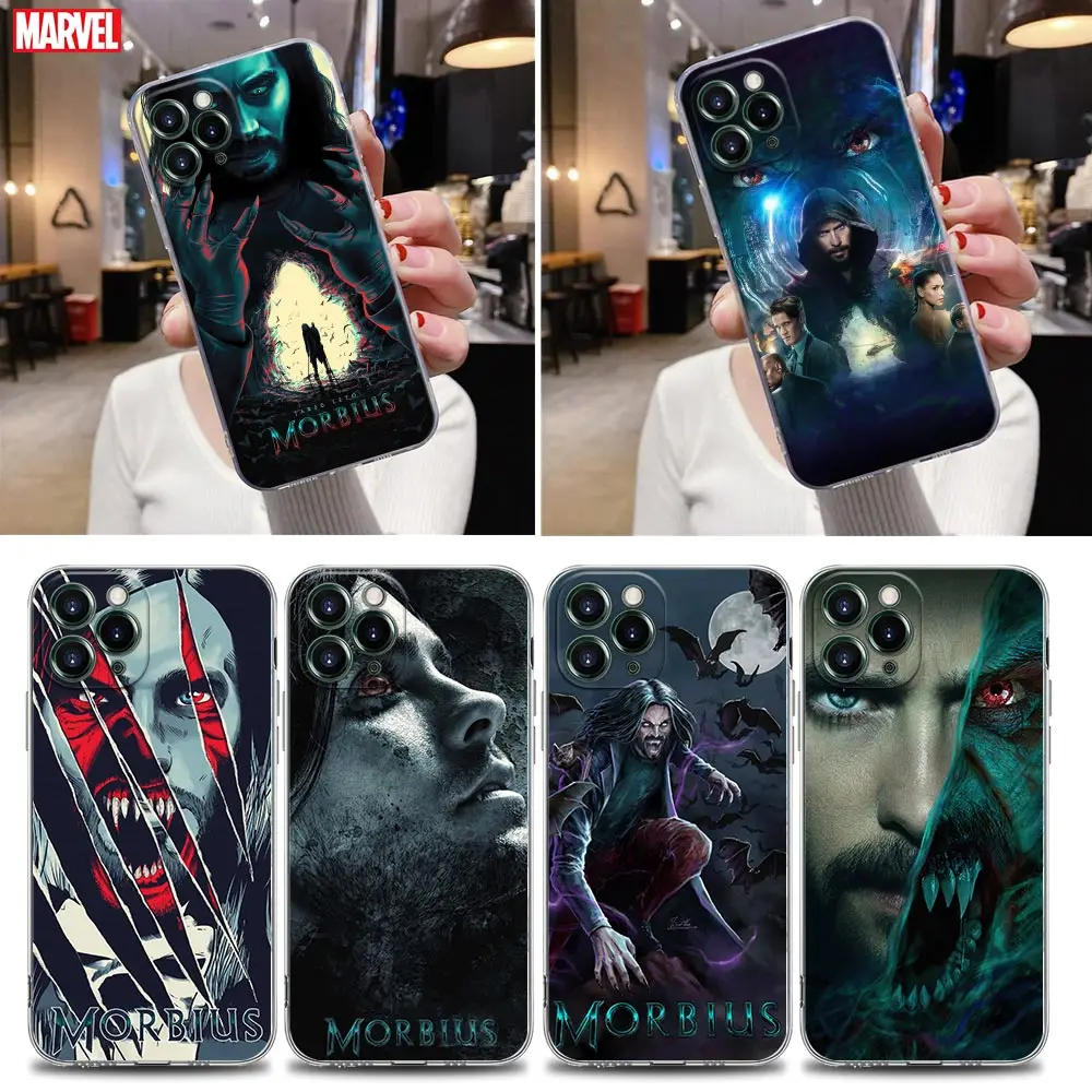 

Marvel Morbius Clear Phone Case For Apple iPhone 13 12 11 mini Pro Max XS X XR 7 8 6 6s Plus SE 3 2020 Soft Cover Dr. Dark Night