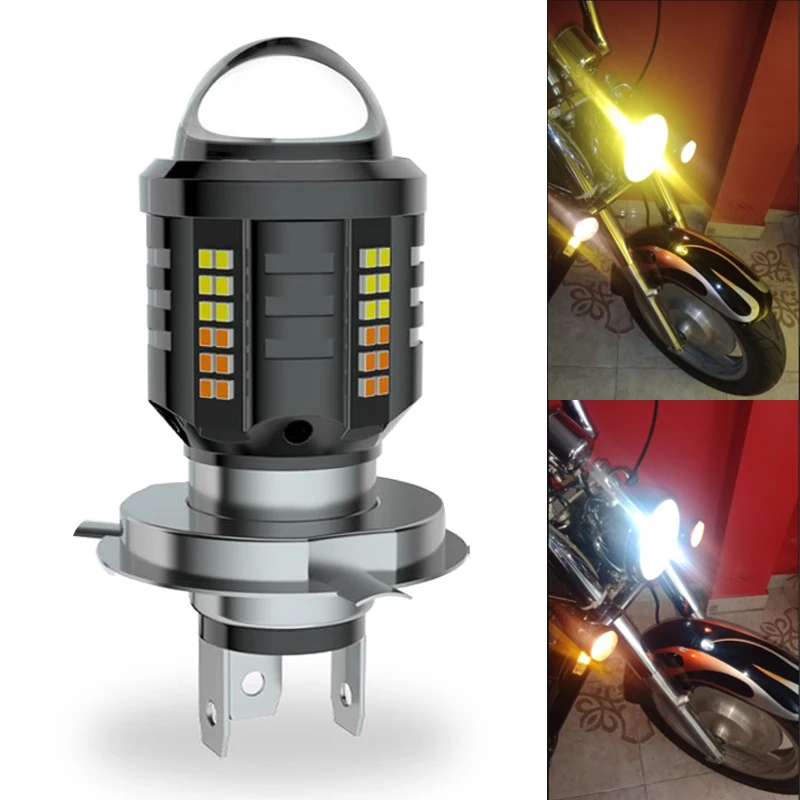 

1PCS Motorcycle Headlight LED 3570 2016 H4 Hi Lo Beam BA20D Bulbs Moto LED Motorbike Headlight Lamp 6000K White 12V Super Bright