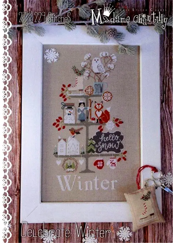 Зимняя Цветочная стойка 33-52 наборы для вышивки крестиком хлопчатобумажная