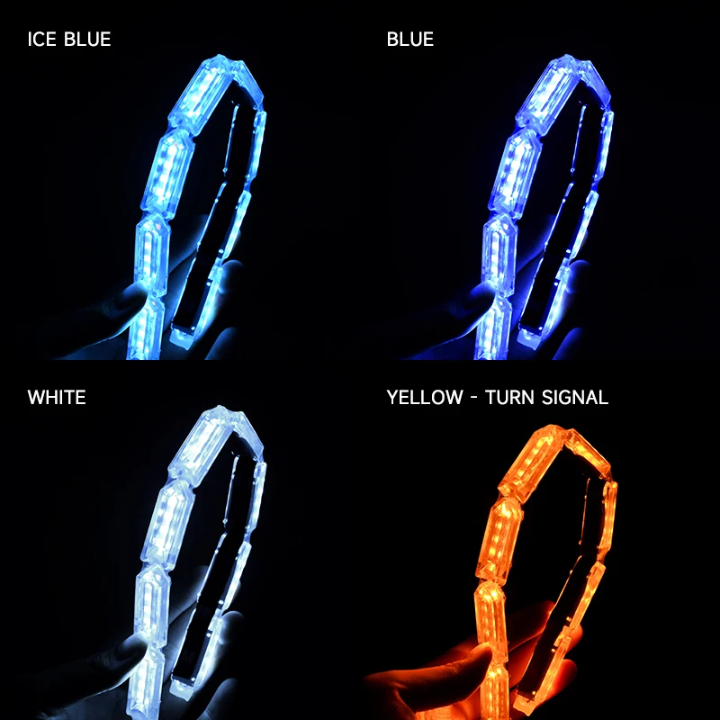 

1PCS Super Bright Motorcycle LED Daytime Running Lights Waterproof Tail Lamp Strip Flowing Turn Signal Lamp Motorcycle Decor LED