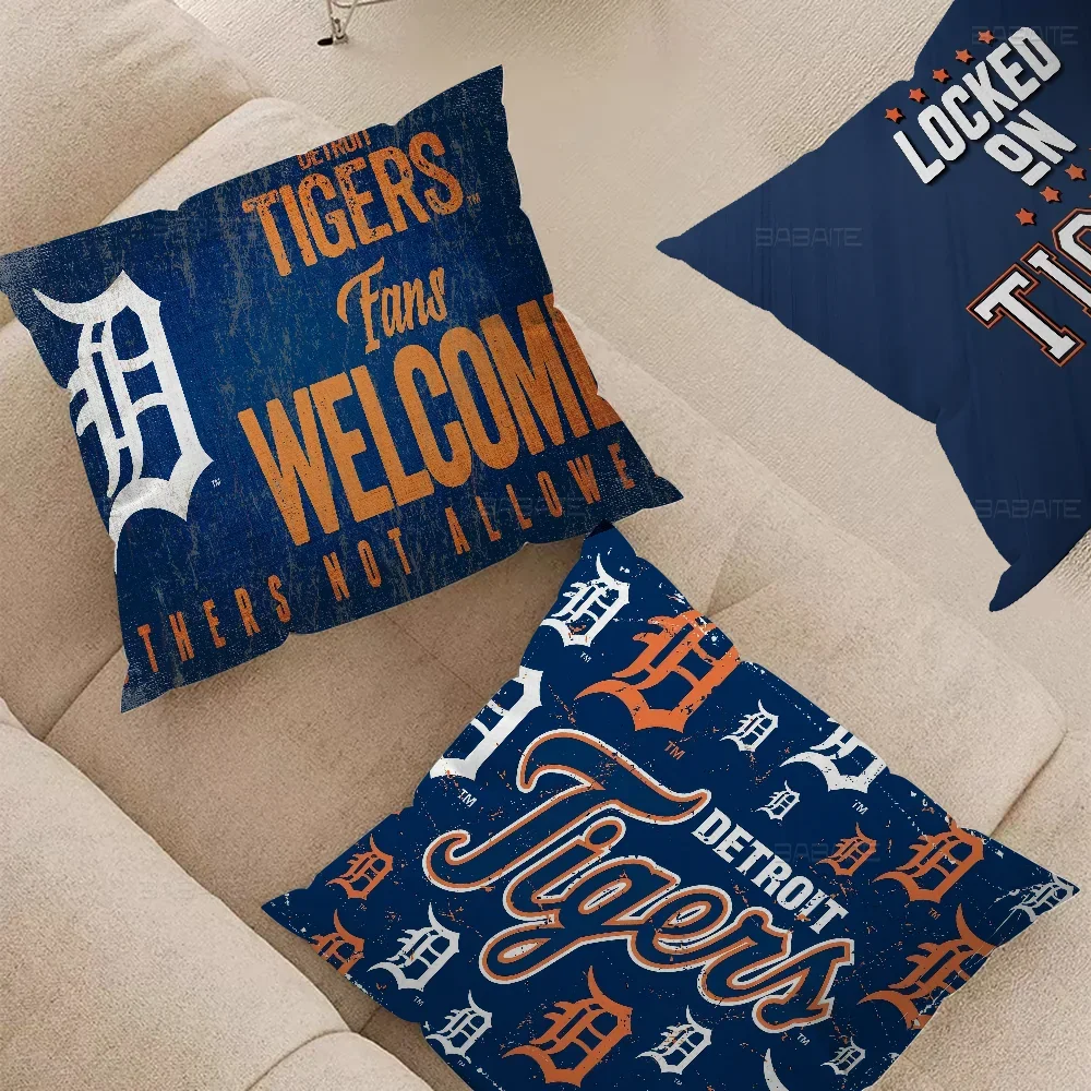Фото D-Detroit T-Tigers наволочки с мультяшным диваном, декоративные домашние двусторонние печатные короткие плюшевые милые чехлы для подушек №4