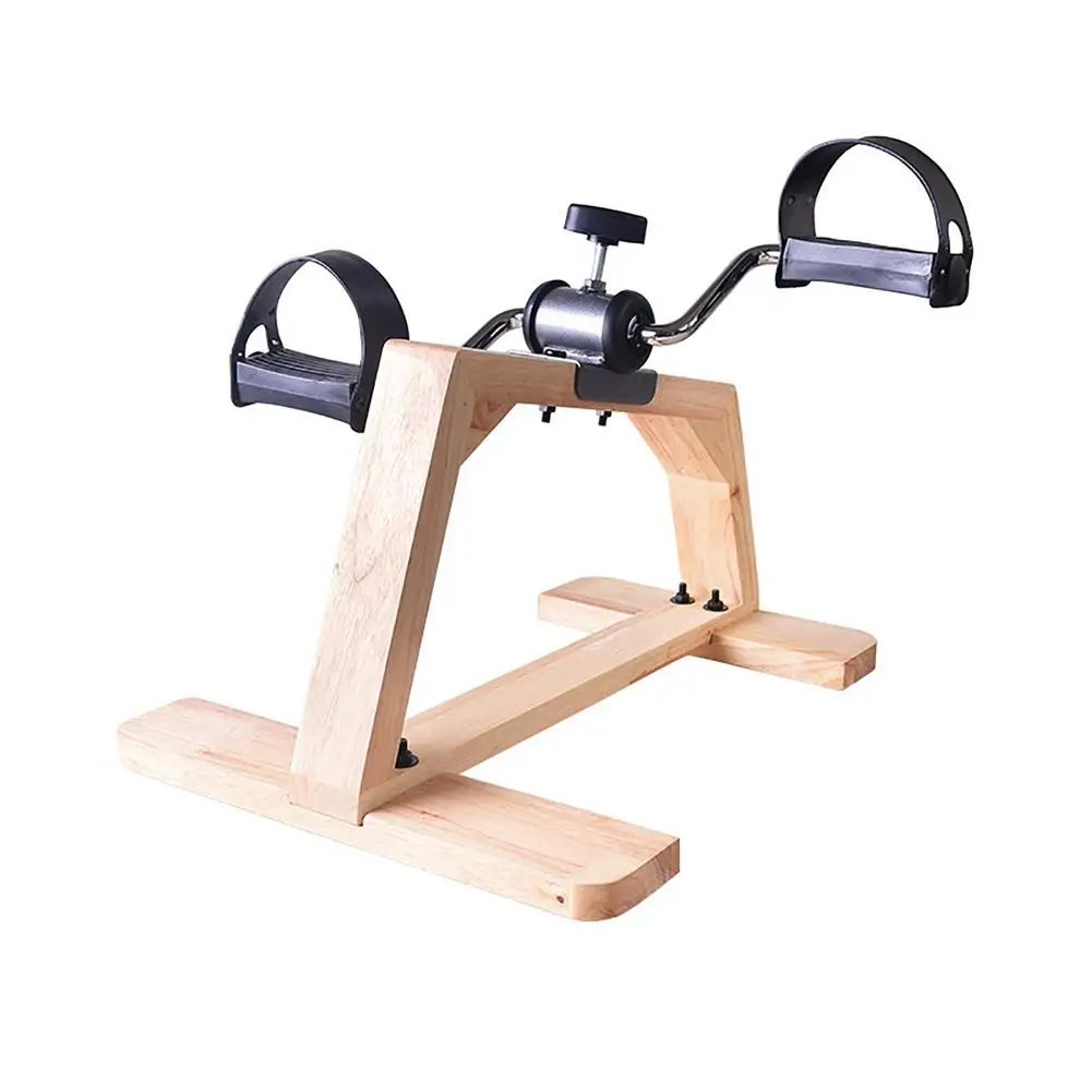 

Pedal Exerciser For Elderly Non-slip Adjustable Detachable Compact Wooden Foot Peddler Portable Home Therapy Bicycle For The Eld