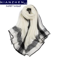 nianzhen inner mongolia send cashmere factory wool roll edge striped spring autumn thin womens scarf shawls d190051