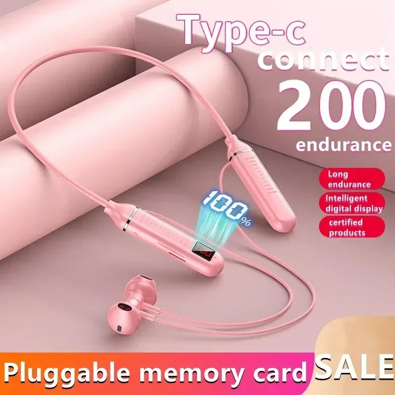 Беспроводные наушники Bluetooth 5.3 с шейным ремешком