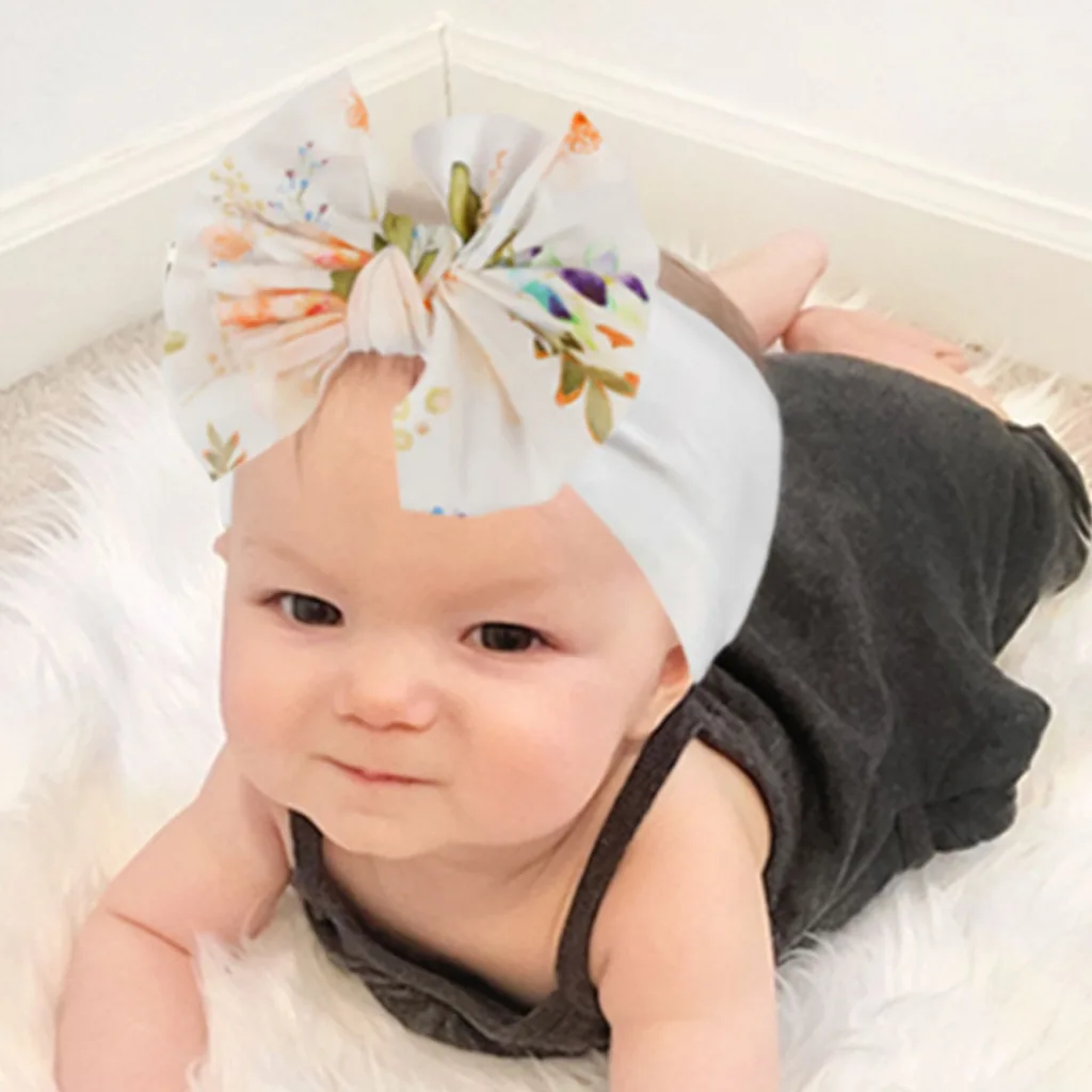 

New Children's Butterfly Tie Hair Band Solid Color Hair Band Baby's Nylon Hair Band Headband