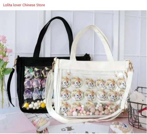 

Comic Show Dolls Canvas Single Side Messenger Bag Sweet Lolita Transparent Clear Itabag Shoulders Bag Cosplay Handbag Ita bag Co
