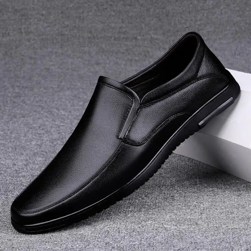 

Men's Shoes Soft Bottom Soft Surface Casual Leather Shoes Peas Shoes Breathable Loafers Driving Shoes Lazy Shoes All-Match Soft