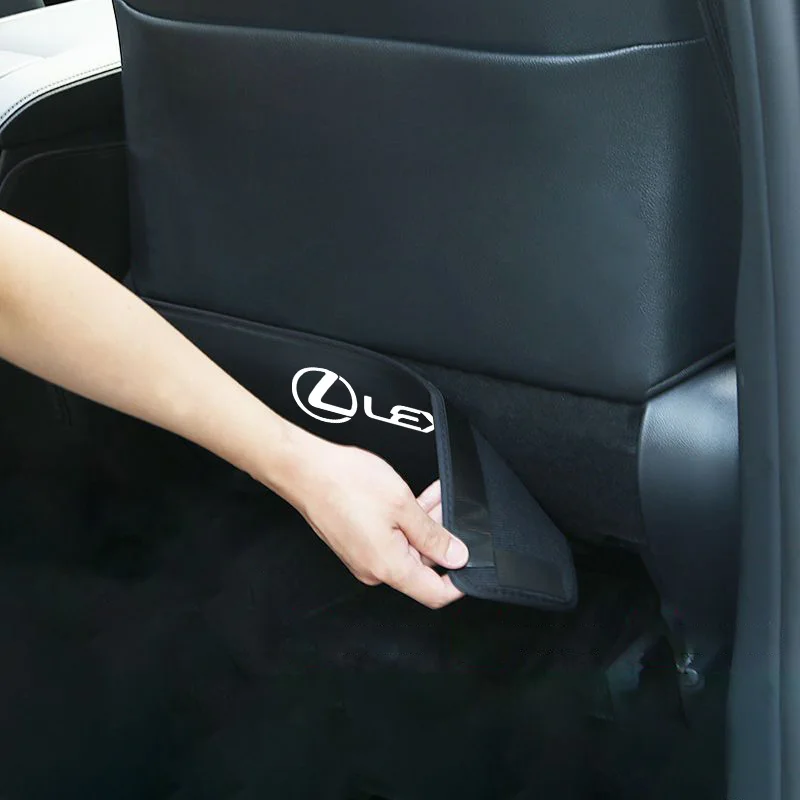 Leather Anti Kick Pad Car Back Seat Protect Universal Auto Mud Dirt Mats Cover For Lexus F Sport RX330 LX570 Ct200h