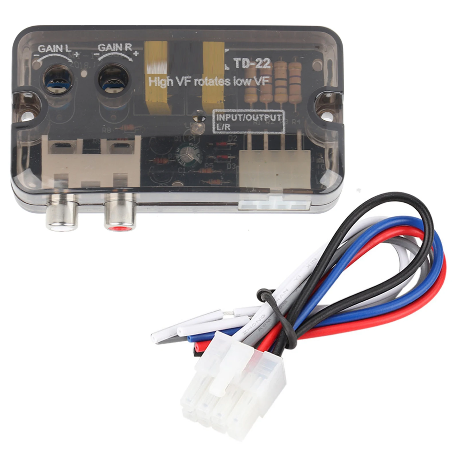 Автомобильный аудиоконвертер стерео преобразователь уровня громкоговорителя с