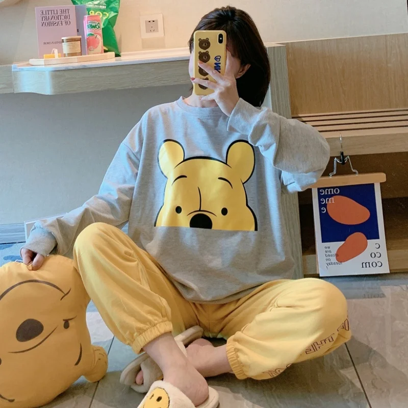 Новинка Женская пижама женская на весну и осень новая модная повседневная