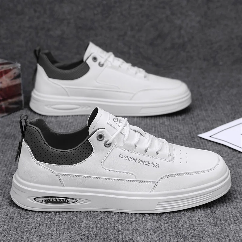 Мужские классические кожаные кроссовки удобная повседневная Уличная обувь для