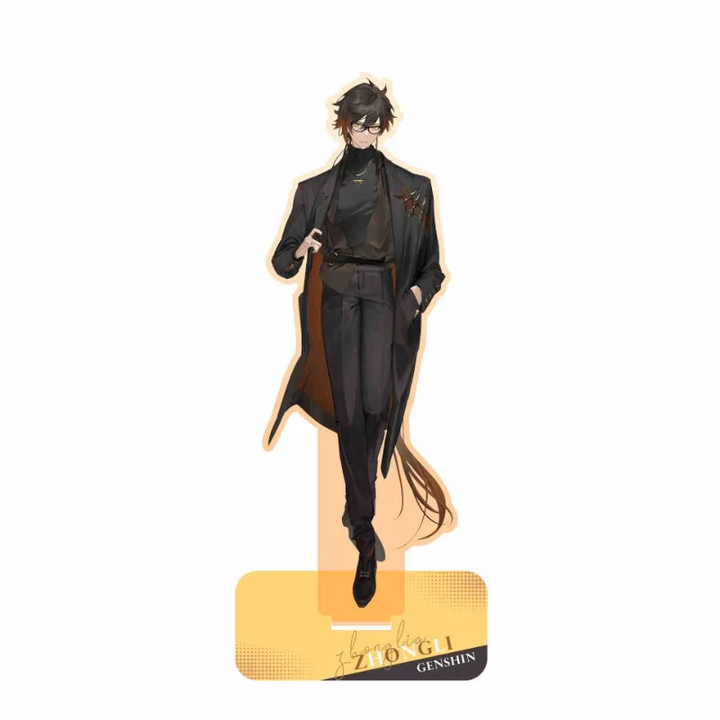Yuan Shen Plate Desk Decor Street Dance Standing Zhongli Model Collection Ornament Accesorios Mavuika акриловая кукла Capitano Gift