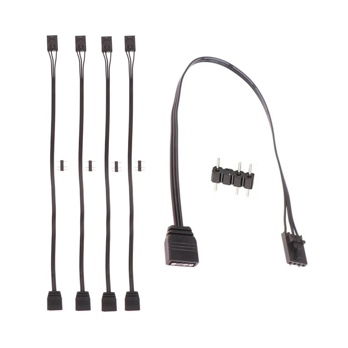 5 шт. для Corsair 4-контактный RGB к стандарту ARGB 3-контактный адаптер 5В разъем кабель 25