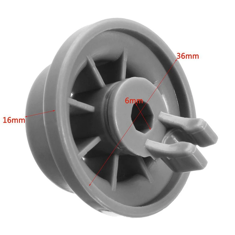 8 нижних рельсовых колес для посудомоечной машины Neff и Siemens Grey 165314