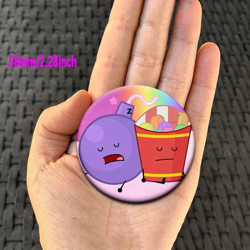 Фото 32/50/58 мм аниме Inanimate Insanity персонаж BFDI Memes мягкая пуговица булавка креативная брошь для значка для украшения рюкзака одежды №3