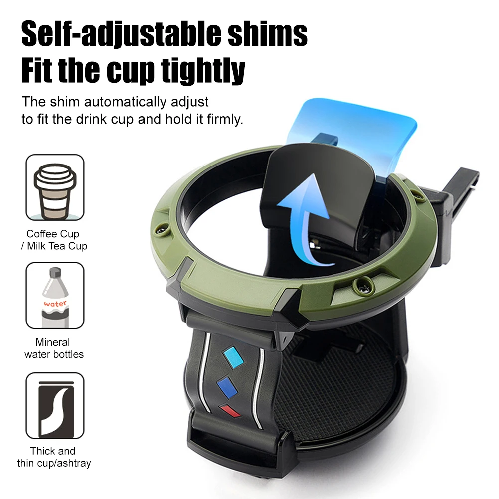 

Car Cup Holder Air Vent Mount Water Bottle Stand Air Conditioner Drink Cup Holder Milk Tea Ashtray Stand with Hook for Car Truck