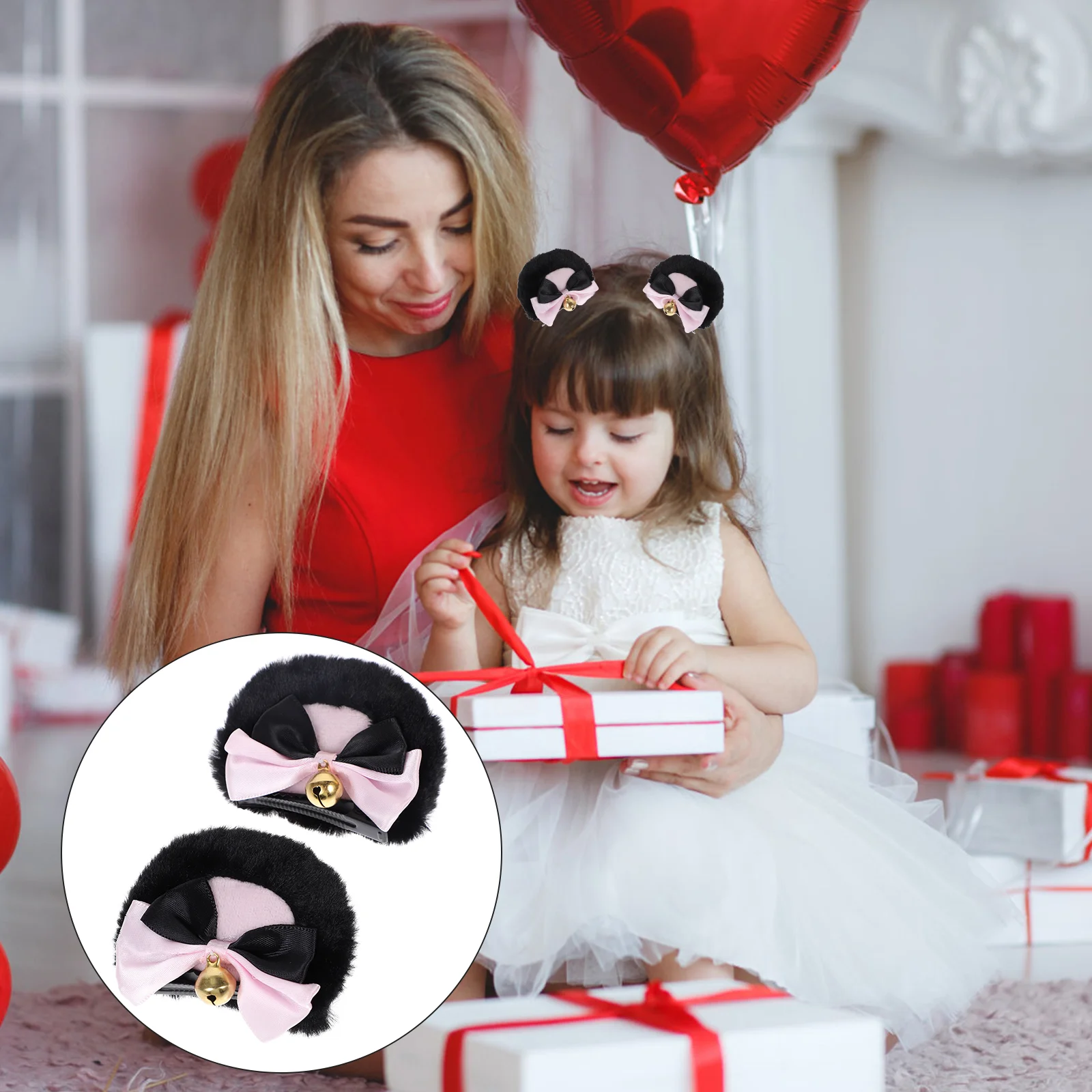 Заколка для волос с медведем заколки женщин повязка на голову двойной бант банты