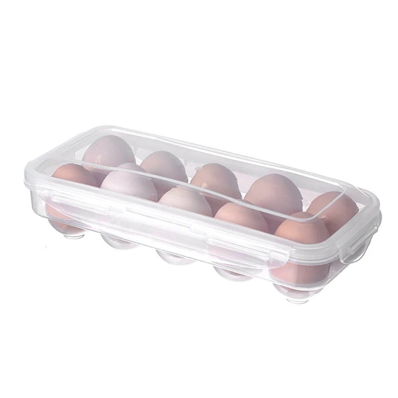 

10/18 Grid Egg Storage Box Eggs Tray for Lid Kitchen Refrigerator Egg Rack Container Holder Fridge Organizer