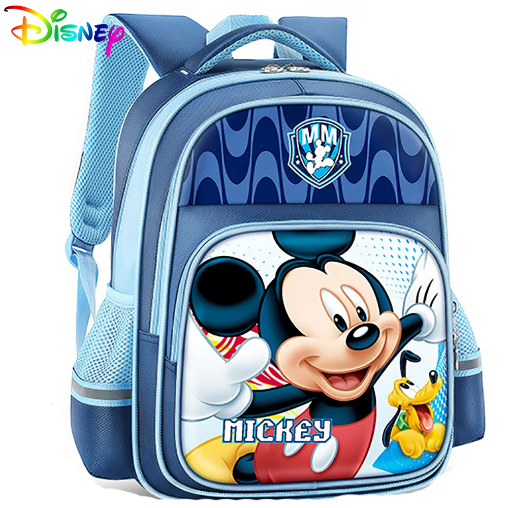 Disney Cartoon Kids Backpack For Boys Girls Cute Mickey Printing Primary Student School Bag Baby Fashion Knapsack Large Capacity