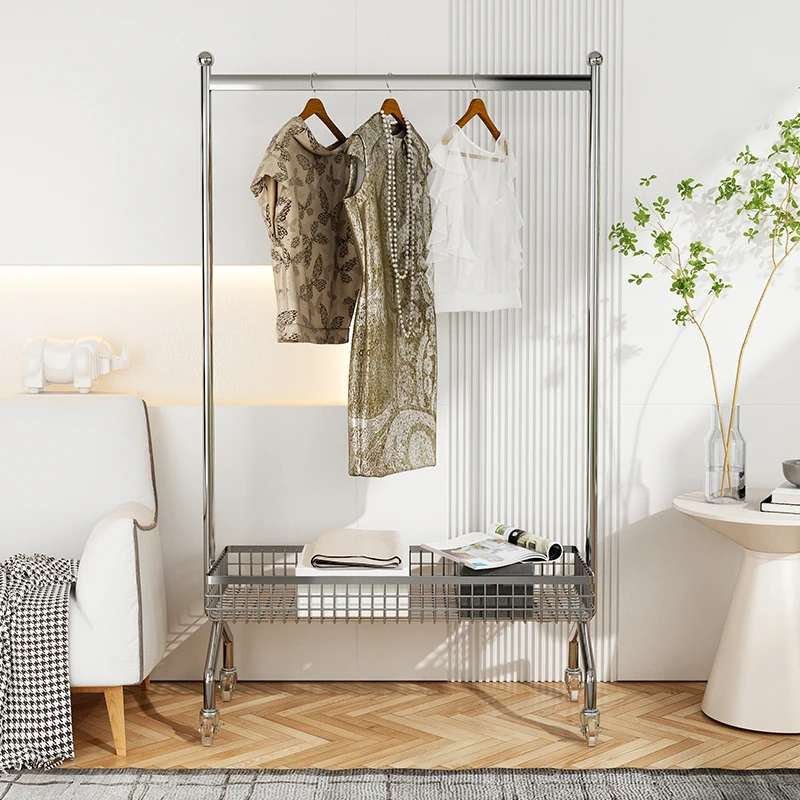 

Boutique Storage Clothes Rack Drying Vertical Entryway Vertical Corner Coat Rack Metal Storage Stendibiancheria Home Decor Item