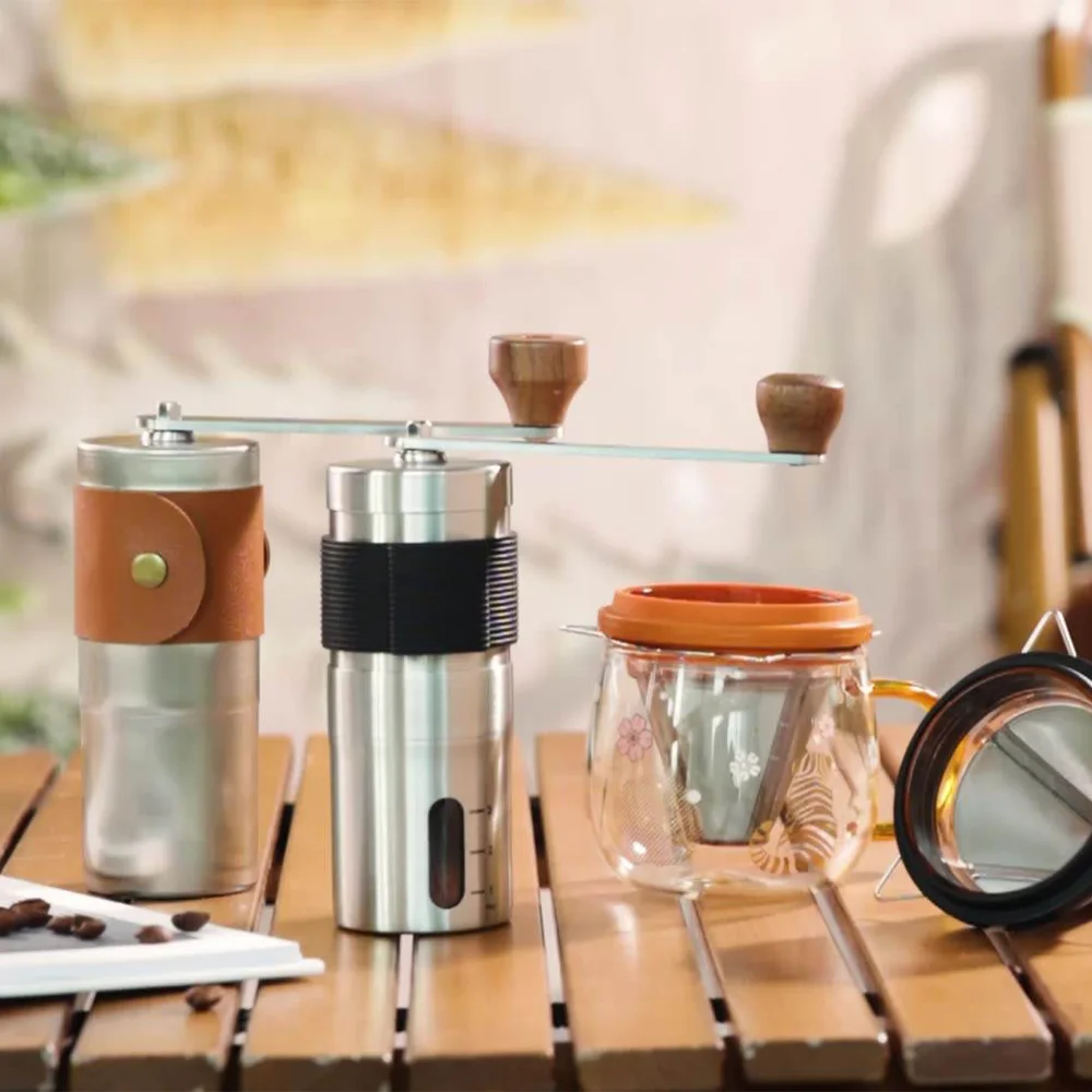 Кофемолка портативная кофемашина с ручным управлением кофемолка из нержавеющей