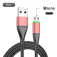 led lighting micro usb cable data transfer 3a fast charging charger wire for samsung android micro usb phone cable
