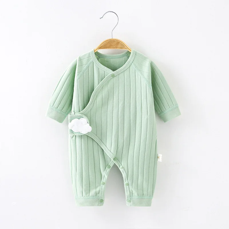 

Baby jumpsuit spring and autumn long-sleeved 52 yards pure cotton boneless newborn baby butterfly clothes