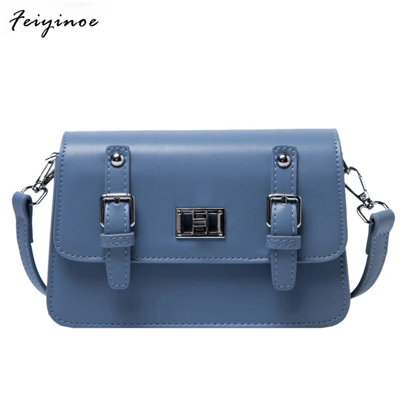 

2022 New Fashion Women's Designer Luxury Brand Handbag High Quality PU Leather Flip Square package simple Shoulder Messenger Bag