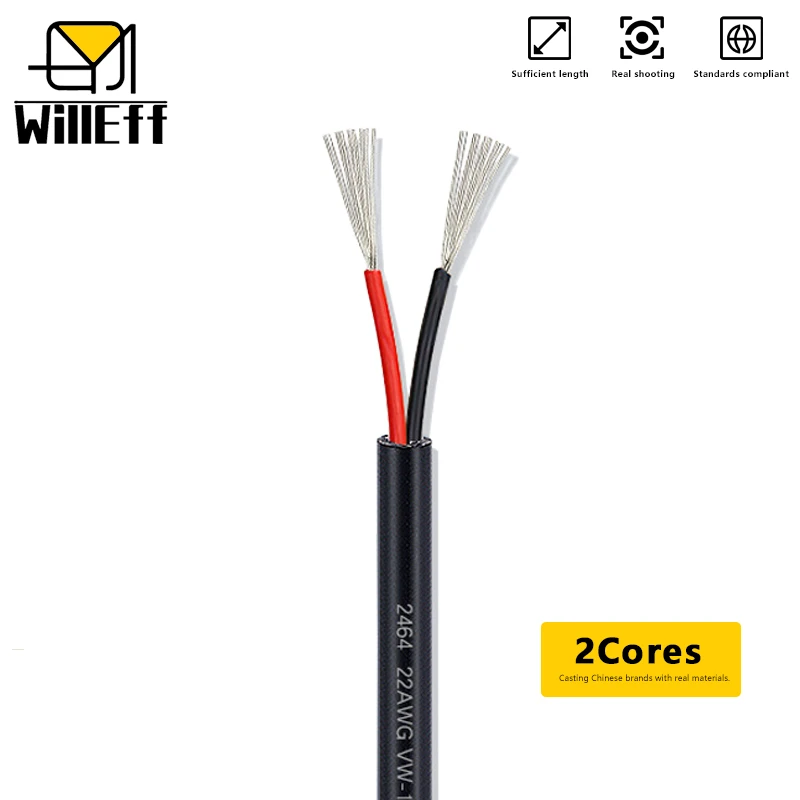 

2/3/4/5C Медная оболочка Кабель 5 В 10 В 12 В постоянного тока Вилка питания Провод зарядного устройства Проводка аудиосигнала динамика 28 26 24 22 20 18 16 AWG