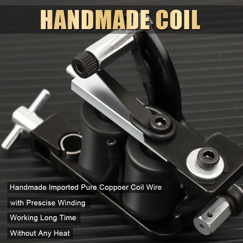 Комплект для татуировки Coil Tattoo Machine Kit Complete Beginner Grips Needles Tips Accessories Set Supplies on.