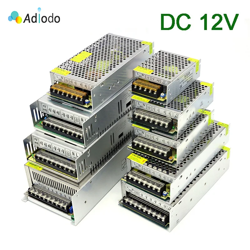 

Switching Power Supply DC 12V Light Transformer AC 110V-220V Source Adapter SMPS For LED Strips 1A 2A 3A 5A 10A 15A 20A 25A 30A