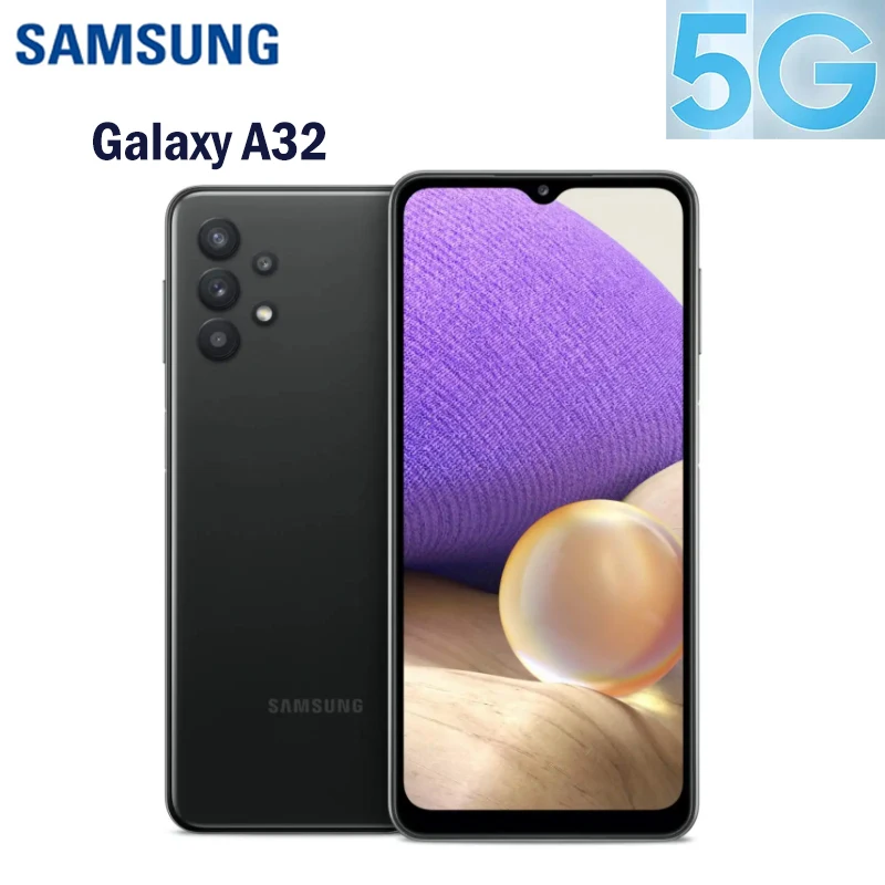 

Samsung Galaxy A32 5G Octa core 6.5Inches 4GB RAM 64GB ROM LTE 48MP Quad Camera Fingerprint Android Original Unlocked Cellphone