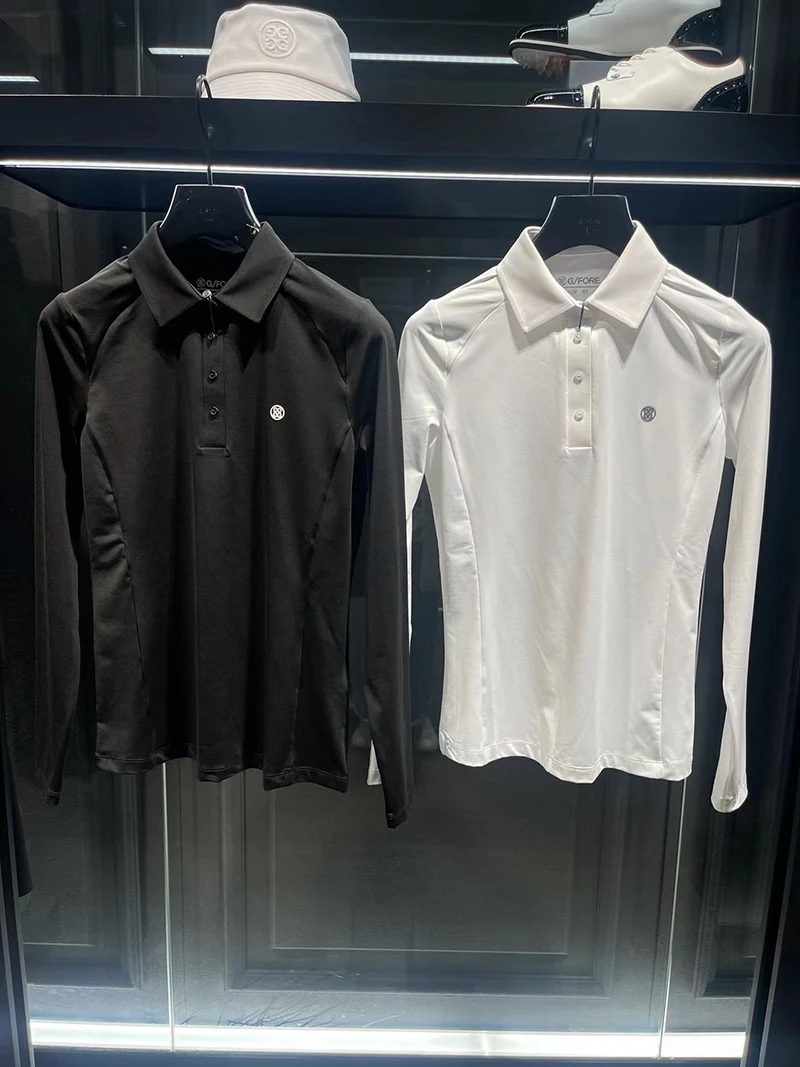 

2022 New Spring and Autumn Golf Shirt Open Collar Long Sleeve Women's Golf Apparel G0092