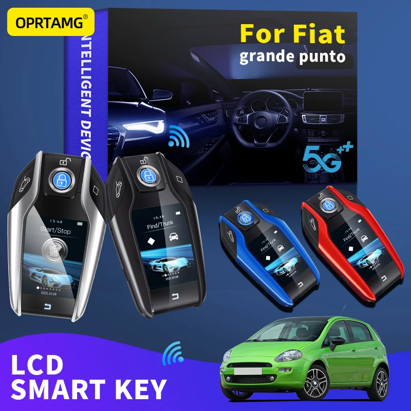 

OPRTAMG Modified Car Smart LCD Key Remote smart key For Fiat grande punto 1998 1999 2000 2001 2002 2003 2004 2005 Accessories