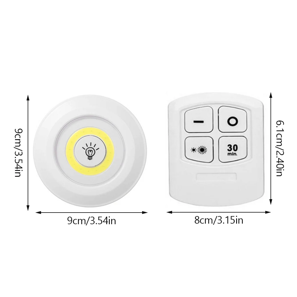 

Cabinet Light Remote Control Night Light 80-120LM Adjustable COB Wardrobe Lamp White Light 1-in-3