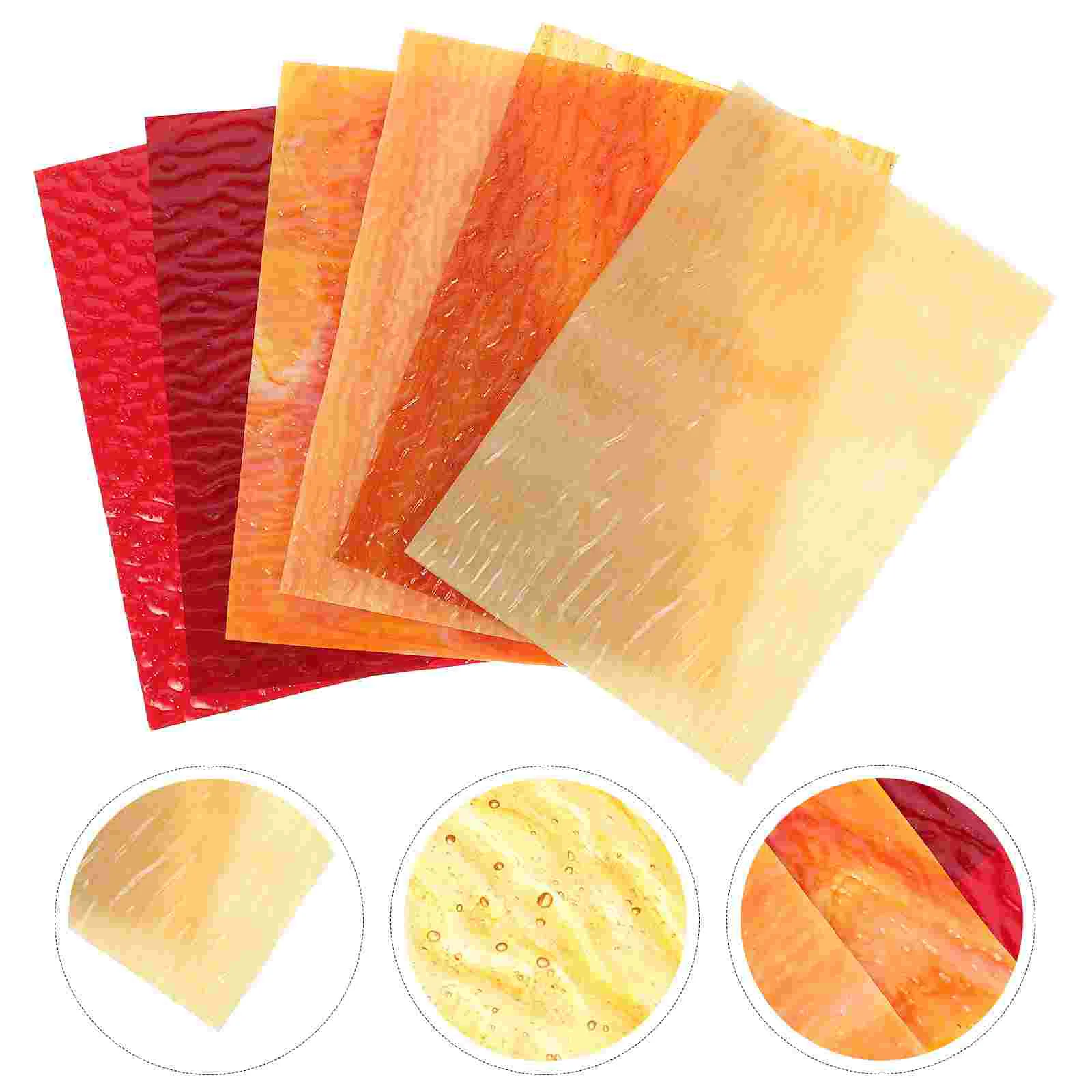 6 шт. листы цветного стекла с волнистыми волнами для проектов витража и мозаики