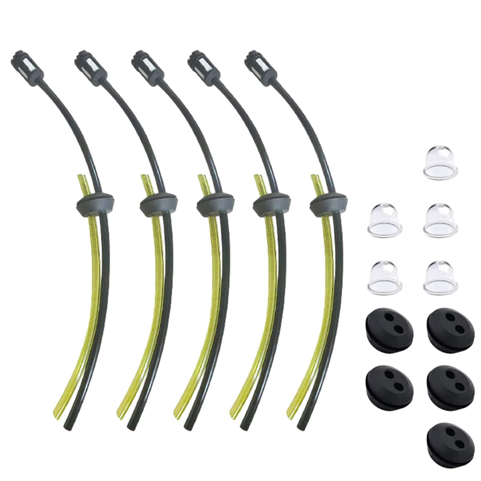 

5pcs Oil Filter Petrol Pipe Primer Bulb Durable Agriculture Gardening Replacement Parts Fuel Hose Rubber Gasket Universal