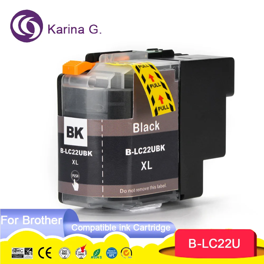 Совместим с LC22UXL 22UXL LC22U полный Чернильный Картридж BK/C/M/Y совместим принтером Brother