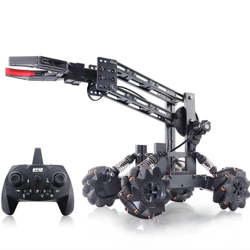 

DIY RC Car Alloy Metal Off-Road Vehicle Remote Control Engineering Manipulator Kids Toys Children Gifts For Boys 8+